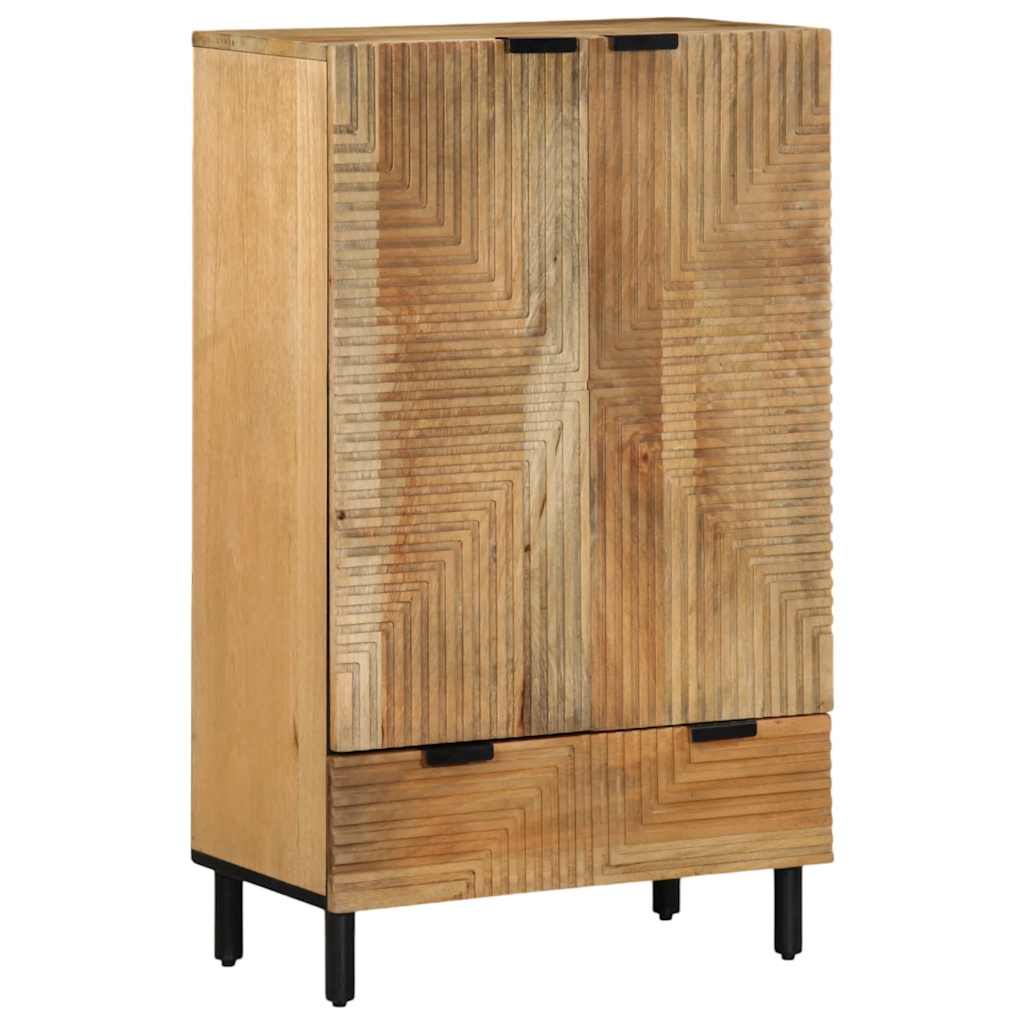 skab 60x33x100 cm massivt mangotræ brun