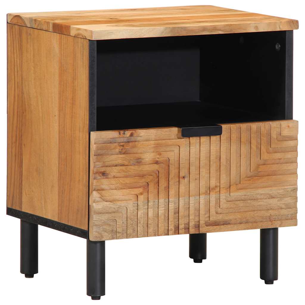 sengebord 40x33x46 cm massivt akacietræ billede