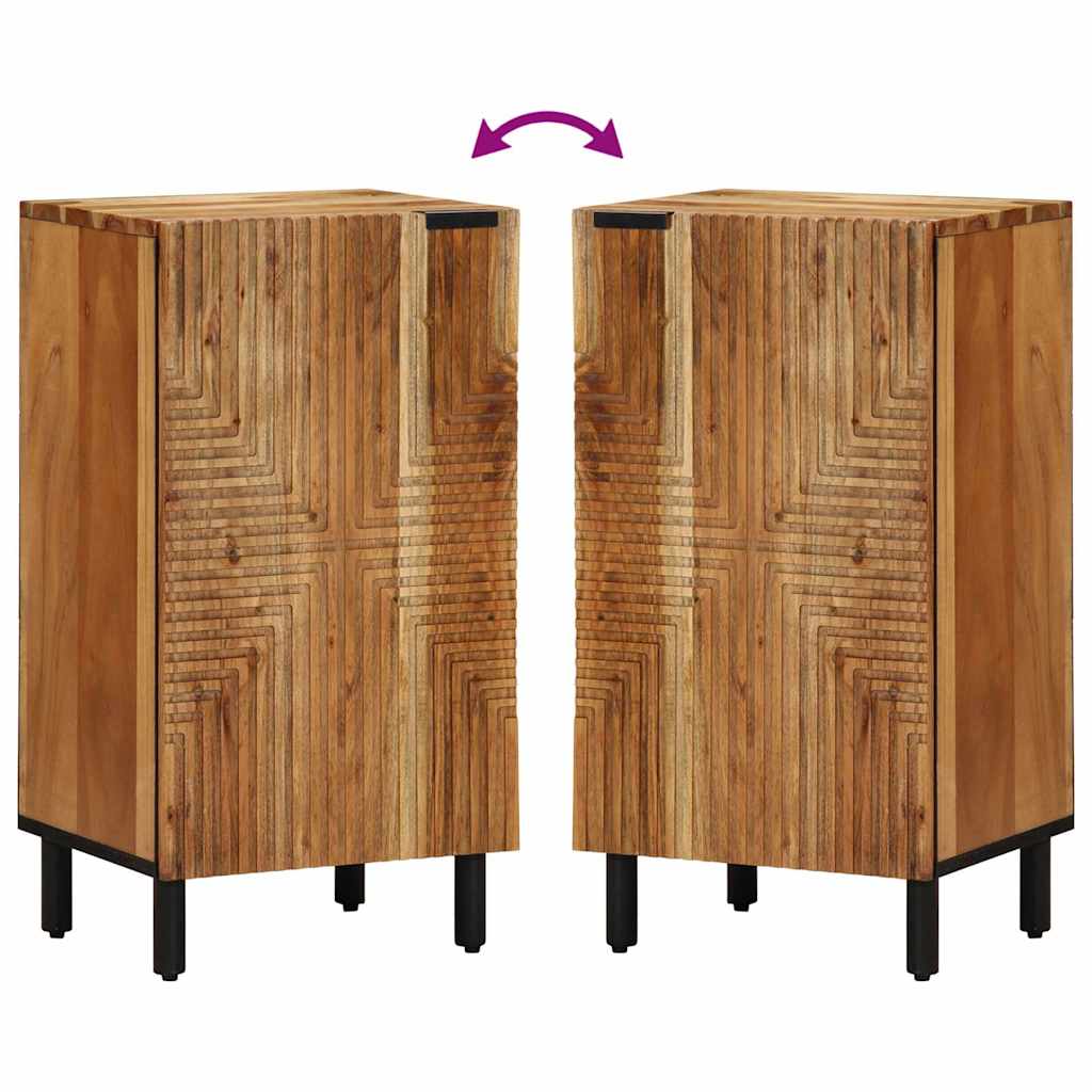 Sideboard med hylde Brun 40 x 33,5 x 75 cm Massivt mangotræ