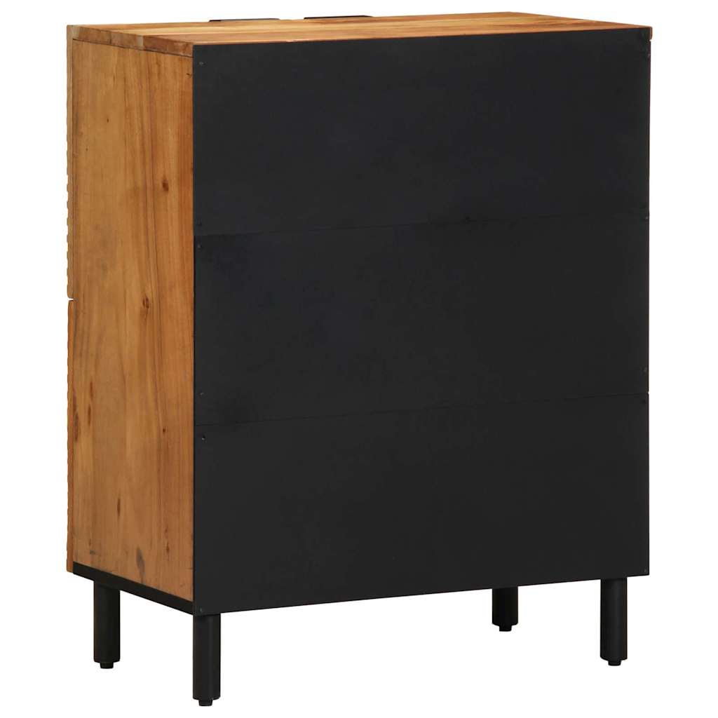 Sideboard med hylde Brun 60 x 33,5 x 75 cm Massivt mangotræ