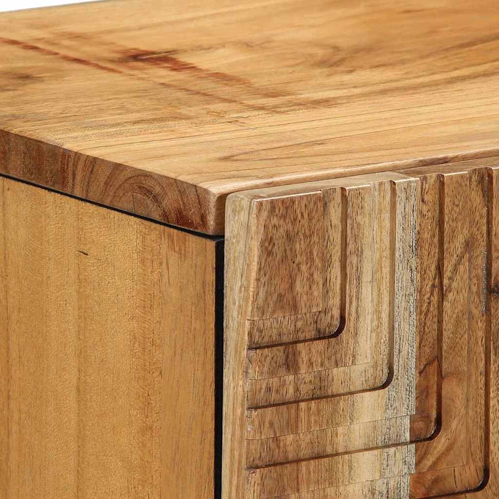 Sideboard med hylde Brun 90 x 33 x 75 cm Massivt mangotræ