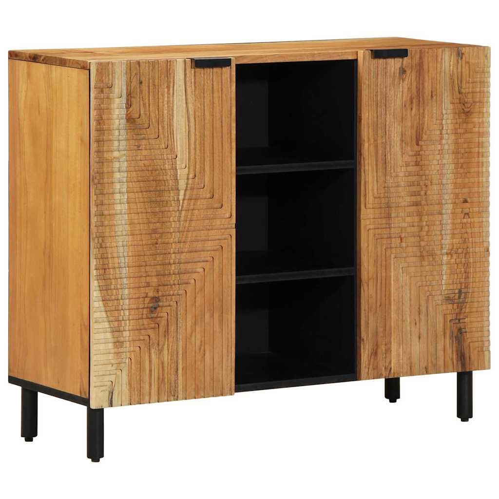 Sideboard med hylde Brun 90 x 33 x 75 cm Massivt mangotræ