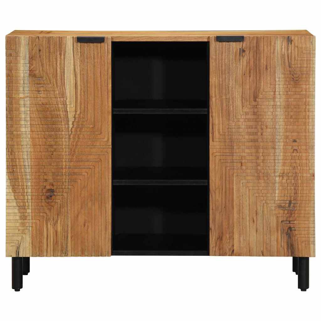 Sideboard med hylde Brun 90 x 33 x 75 cm Massivt mangotræ