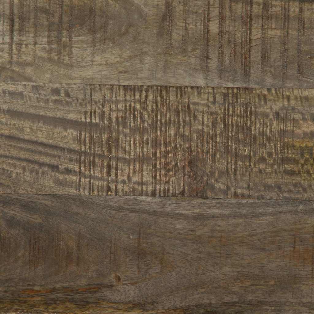 sofabord 80x50x40 cm massivt mangotræ lysegrå