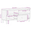 tv-bord 100x33x46 cm massivt mangotræ sort