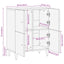 skænk 60x33x75 cm massivt mangotræ