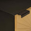 Natskab Sort og Guld 40 x 33 x 46 cm Konstrueret træ