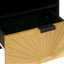 TV-skab med skuffe Sort og Guld 70 x 33 x 46 cm Konstrueret træ