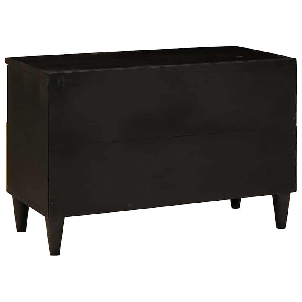 TV-skab med skuffe Sort og Guld 70 x 33 x 46 cm Konstrueret træ