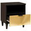Natskab 2 pcs Sort og Guld 40 x 33 x 46 cm Konstrueret træ