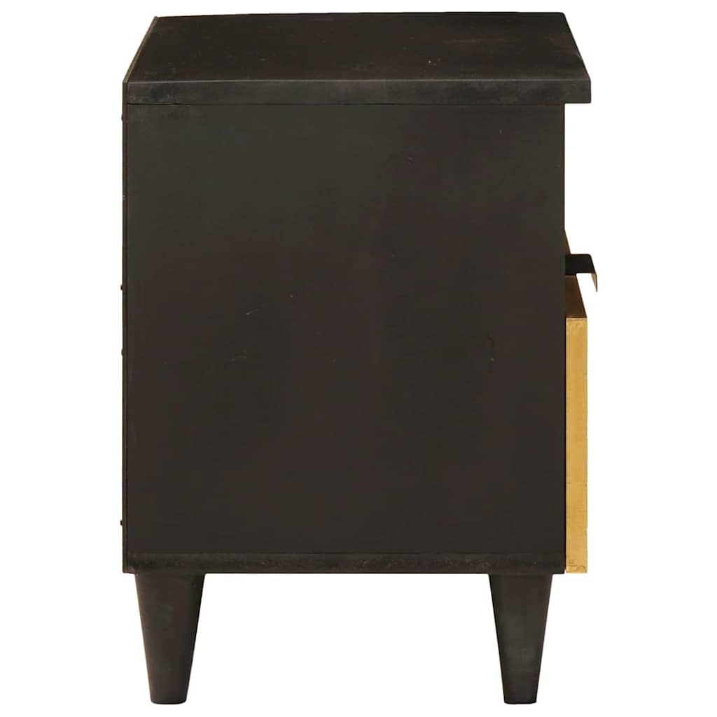 Natskab 2 pcs Sort og Guld 40 x 33 x 46 cm Konstrueret træ