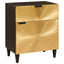 Sengebord Sort og Guld 50 x 33 x 60 cm Konstrueret træ