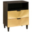 Sengebord Sort og Guld 50 x 33 x 62 cm Konstrueret træ