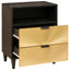 Sengebord Sort og Guld 50 x 33 x 62 cm Konstrueret træ