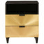 Sengebord Sort og Guld 50 x 33 x 62 cm Konstrueret træ