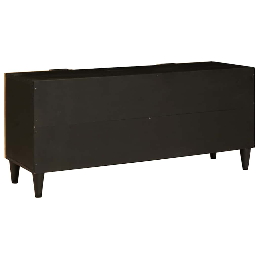 TV-skab med hylde Sort og Guld 105 x 33 x 46 cm Konstrueret træ