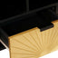 TV-skab med hylde Sort og Guld 100 x 33 x 46 cm Konstrueret træ
