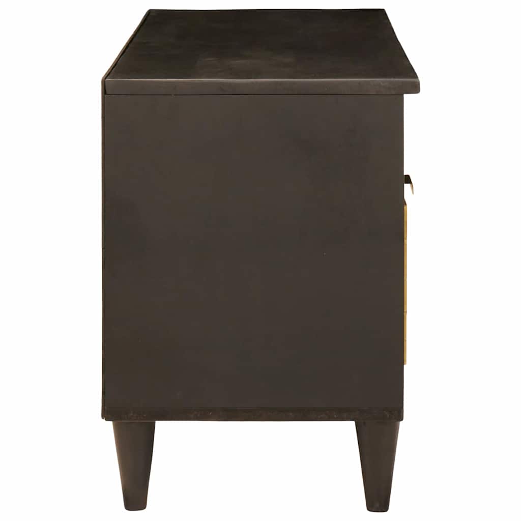 TV-skab med hylde Sort og Guld 100 x 33 x 46 cm Konstrueret træ