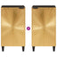Sideskab Sort og Guld 80 x 33,5 x 75 cm Massivt mangotræ