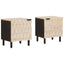 Natskab 2 pcs Hvid 40 x 33 x 46 cm Massivt mangotræ