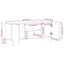 TV-skab Hvid Vask Finish 105 x 33 x 46 cm Massivt mangotræ