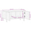 Sofabord Hvid 80 x 50 x 40 cm Massivt mangotræ