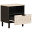 Natskab med skuffe 2 pcs Hvid 40 x 33 x 46 cm Massivt mangotræ