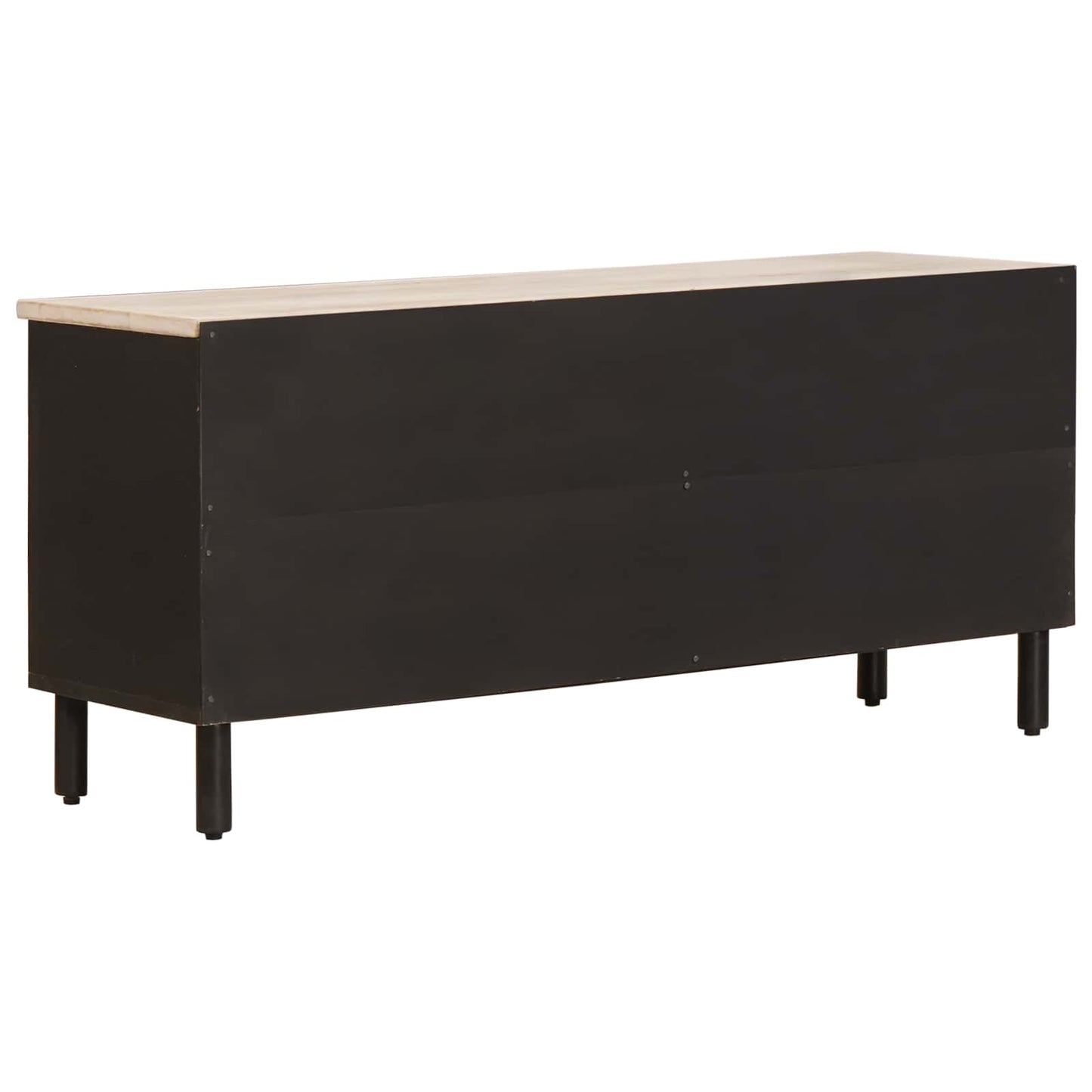TV-skab Hvid Vask Finish 100 x 33 x 46 cm Massivt mangotræ