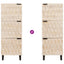 Highboard Hvid Vask Finish 40 x 33 x 110 cm Massivt mangotræ
