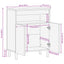Sideboard Acacia Brun Finish 60 x 33 x 75 cm Massivt mangotræ