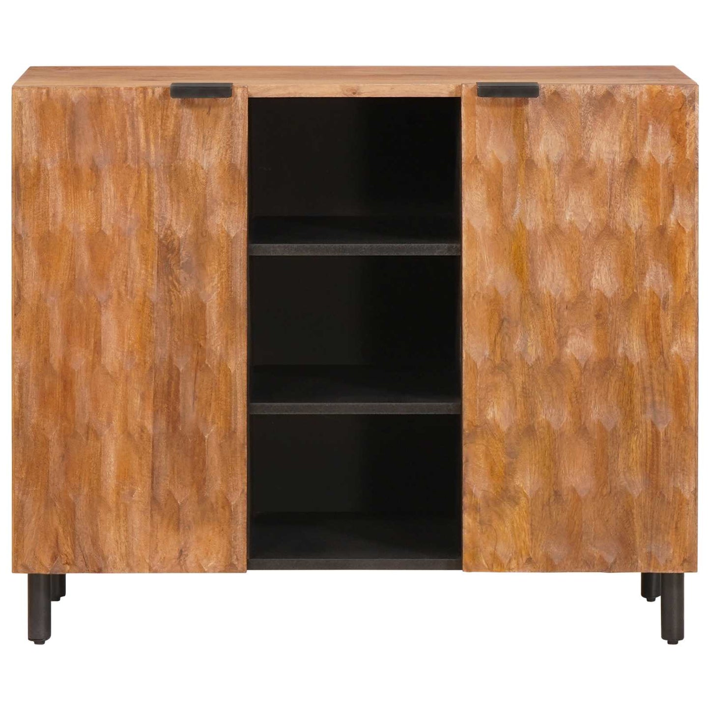 Sideboard Acacia Brun Finish 90 x 33 x 75 cm Massivt mangotræ