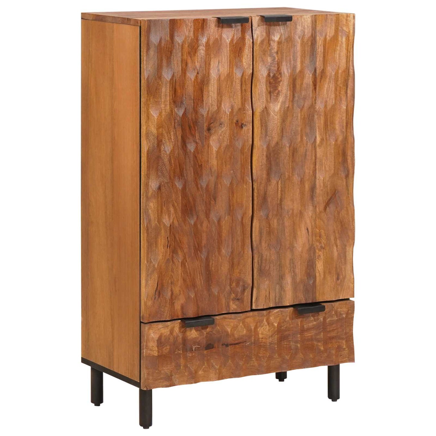 Highboard Acacia Brun Finish 60 x 33 x 100 cm Massivt mangotræ