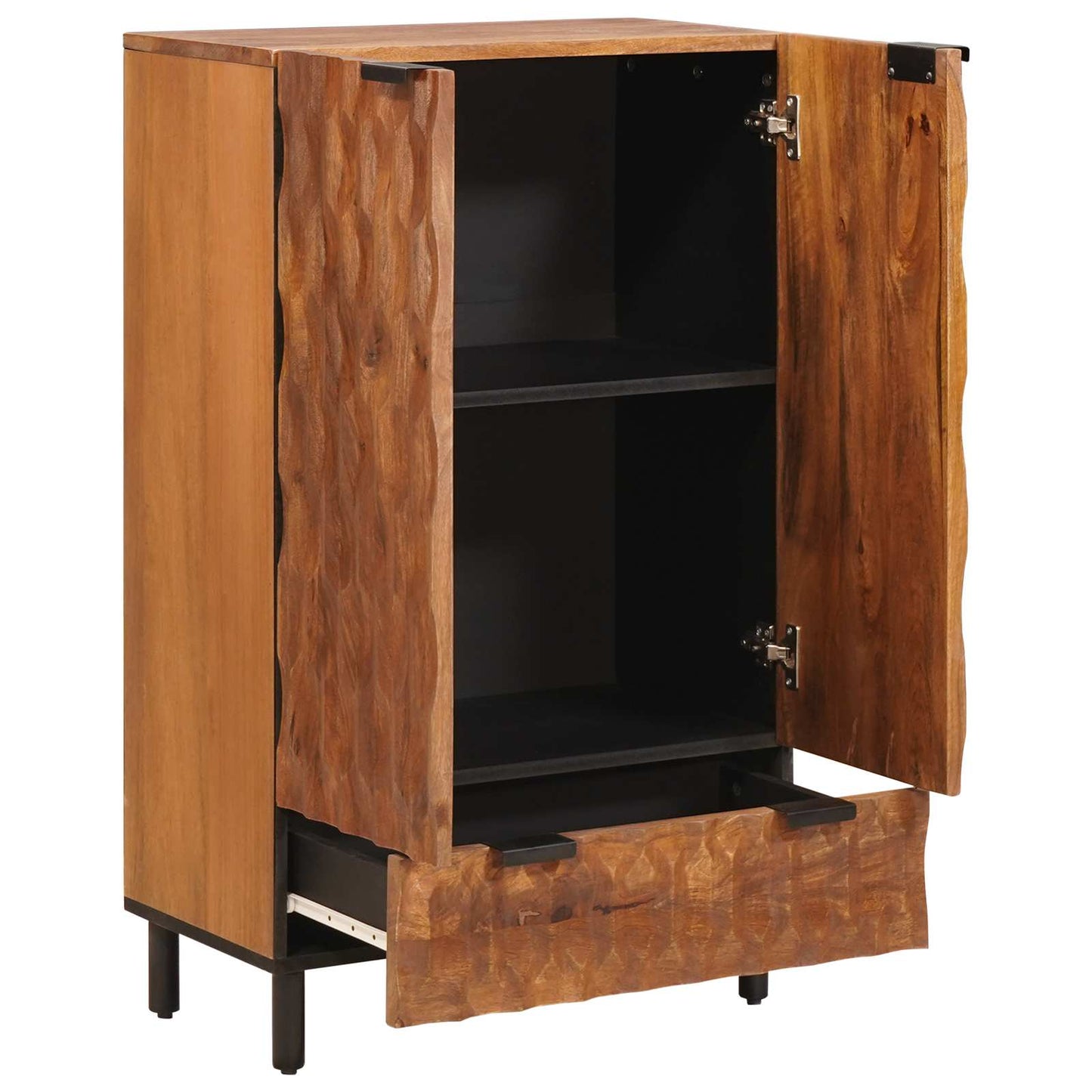 Highboard Acacia Brun Finish 60 x 33 x 100 cm Massivt mangotræ