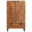 Highboard Acacia Brun Finish 60 x 33 x 100 cm Massivt mangotræ