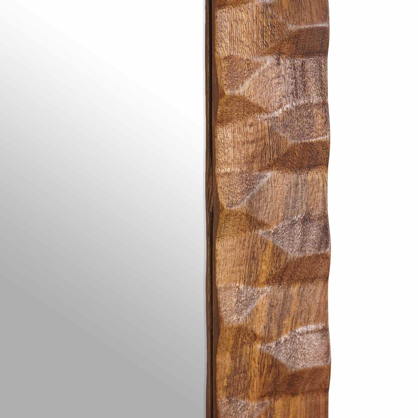 Badeværelsesspejl med spejl Acacia Brun Finish 50 x 70 x 2,5 cm
