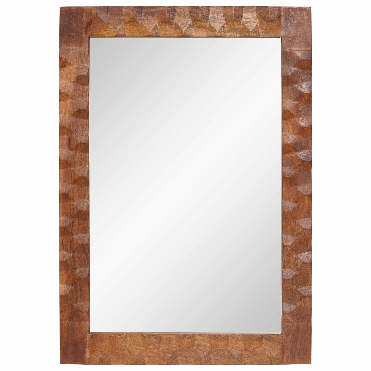 Badeværelsesspejl med spejl Acacia Brun Finish 50 x 70 x 2,5 cm