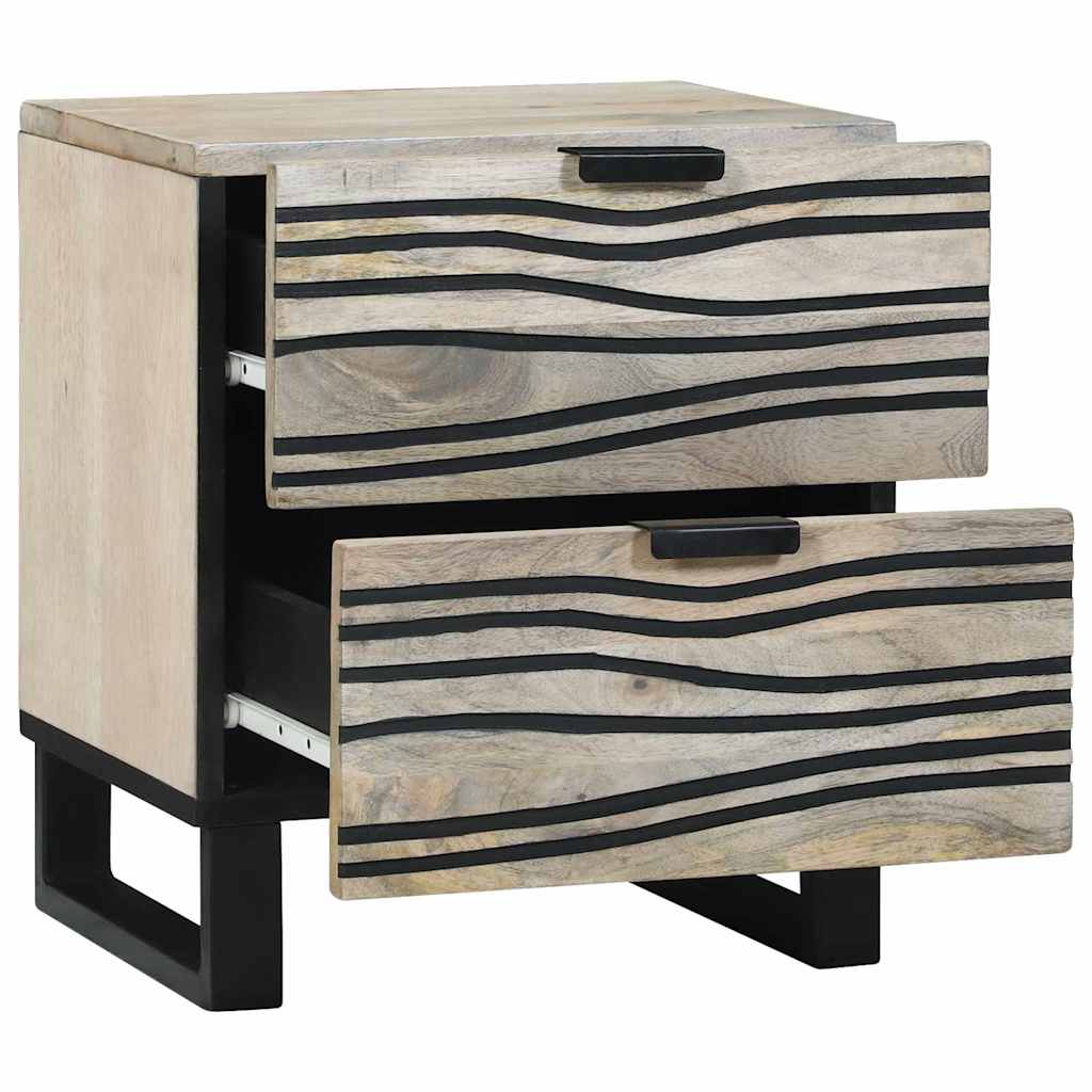 Natskab 2 pcs Hvid 40 x 33 x 46 cm Konstrueret træ
