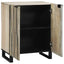 Sideboard Hvid 60 x 33,5 x 75 cm Massivt mangotræ