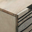 Sideboard med skuffe Hvid 60 x 33.5 x 75 cm Massivt mangotræ