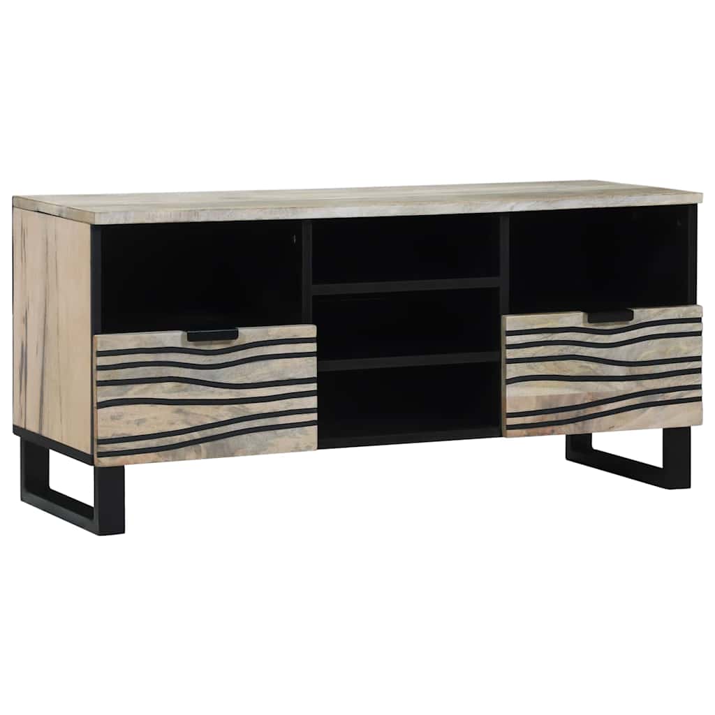 TV Enheder med skuffe Hvid 100 x 33 x 46 cm Konstrueret træ