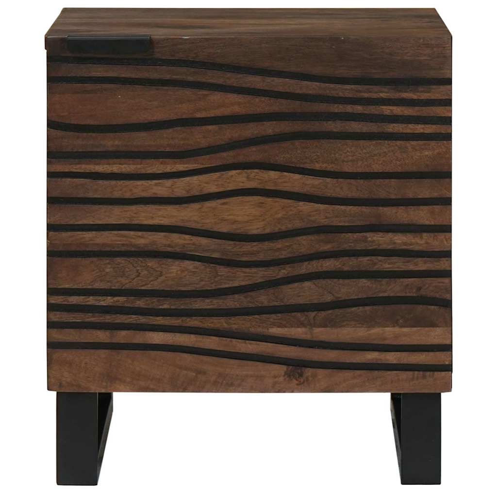 Natskab 2 pcs Valnød 40 x 33 x 46 cm Konstrueret træ