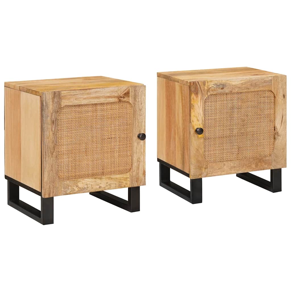 Natskab 2 pcs Naturfarvet 40 x 33 x 46 cm billede