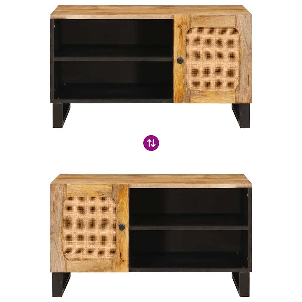 TV-skab med opbevaring Brun 80 x 33 x 46 cm Massivt mangotræ