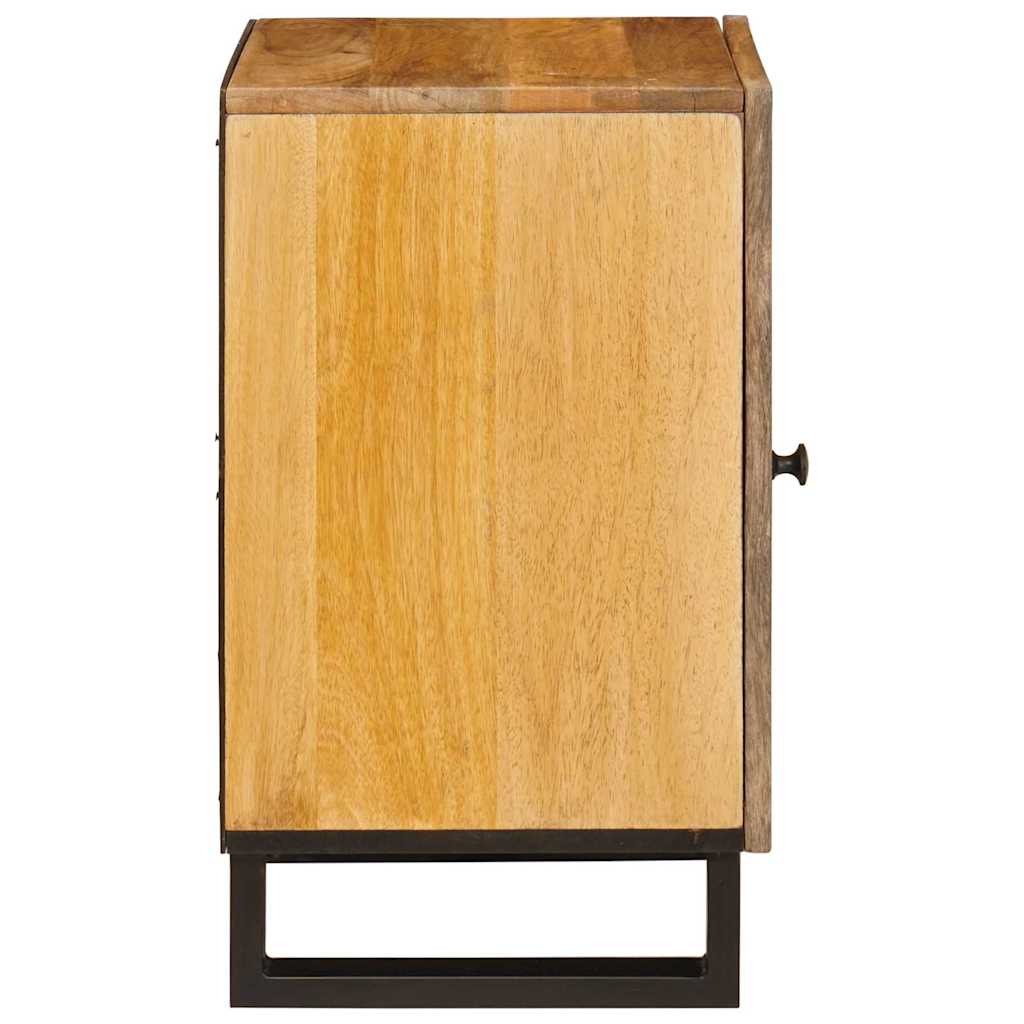 Badeværelsesskab med dør Brun 38 x 33 x 58 cm Massivt mangotræ