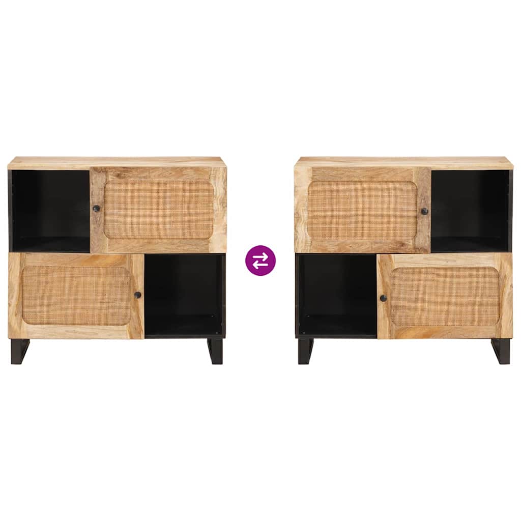 Sideboard med opbevaring Brun 80 x 33 x 75 cm Massivt mangotræ