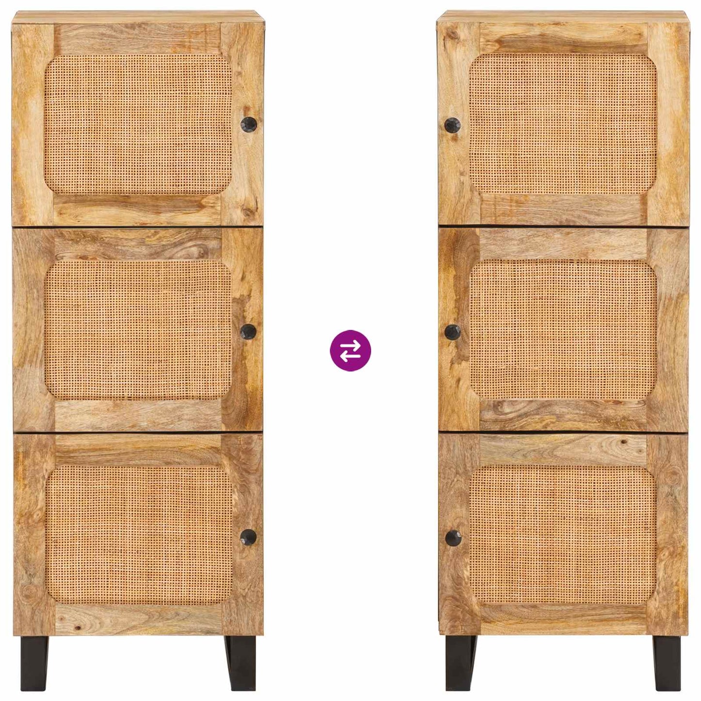 Highboard med opbevaring Brun 90 x 33 x 75 cm Massivt mangotræ