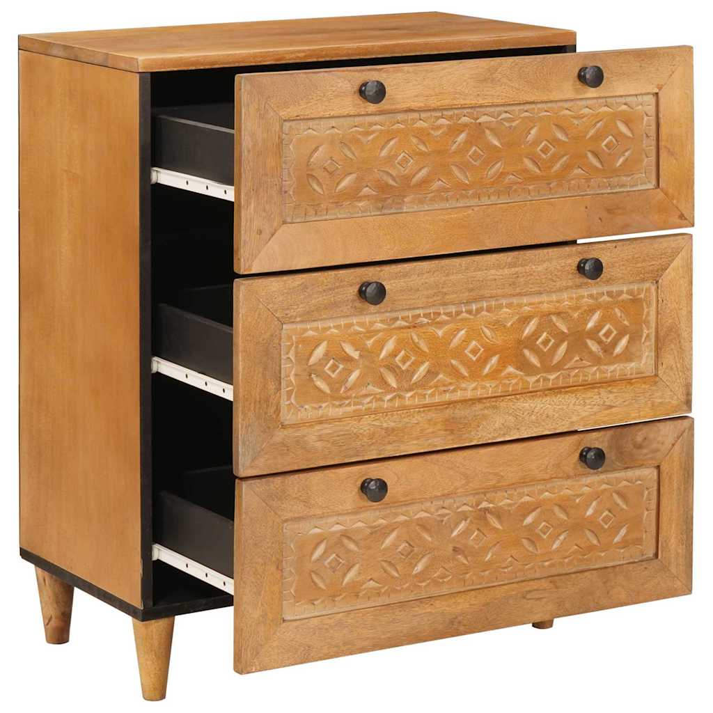 Sideboard Lysebrun 60 x 33 x 75 cm Massivt mangotræ