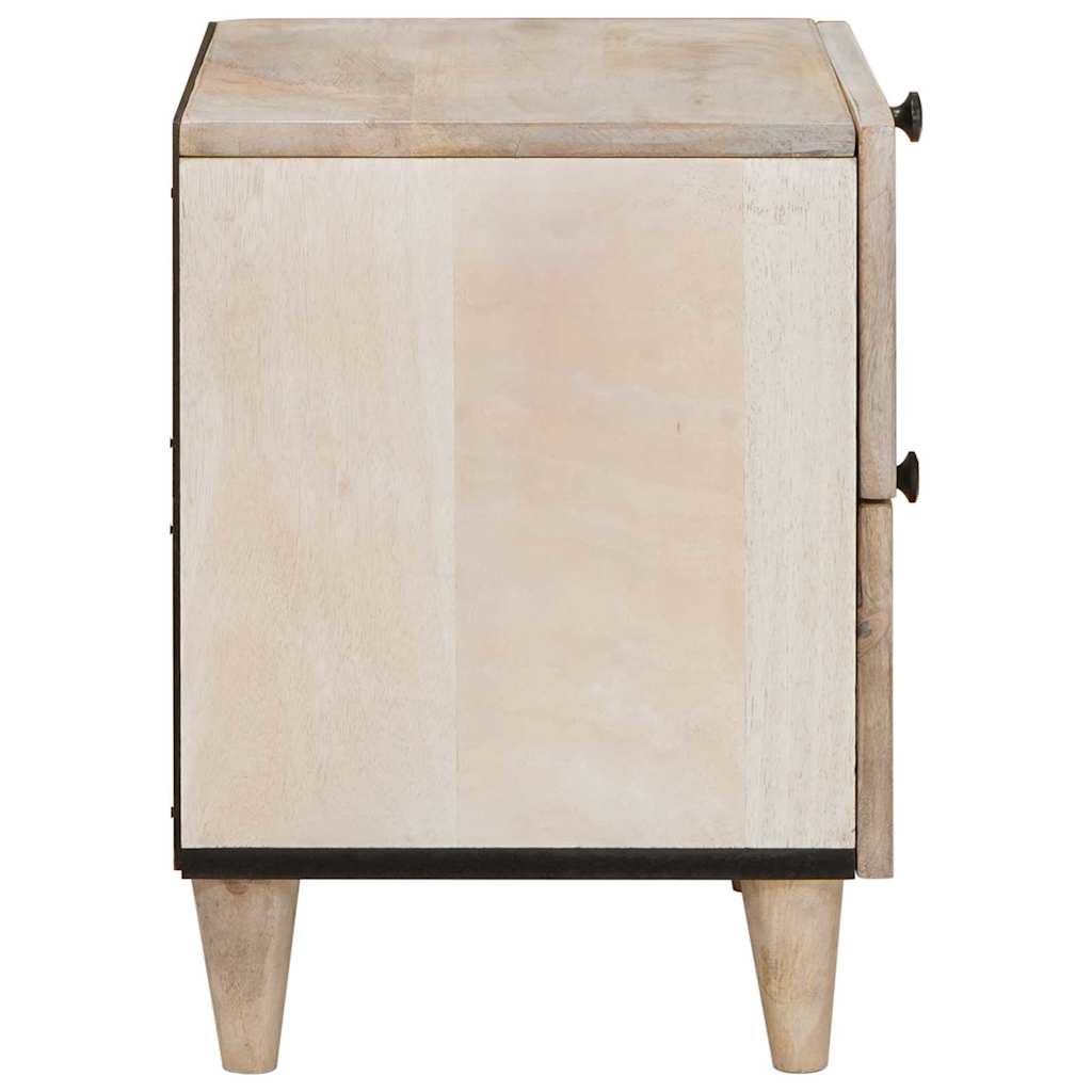 Natskab 2 pcs Hvid 40 x 33 x 46 cm Konstrueret træ