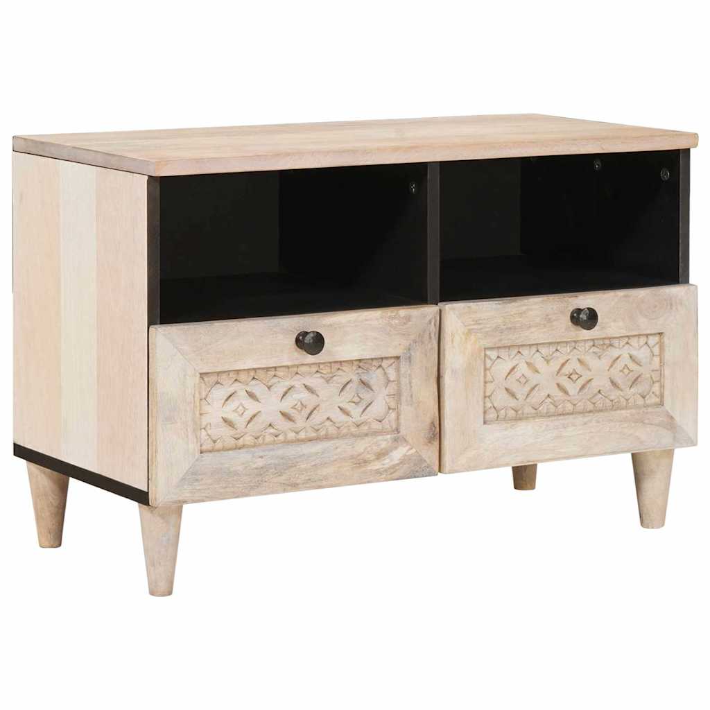 TV Enheder med skuffe Hvid 70 x 33 x 46 cm Konstrueret træ