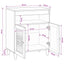 Sideboard Bleg Hvid 60 x 33 x 75 cm Massivt mangotræ